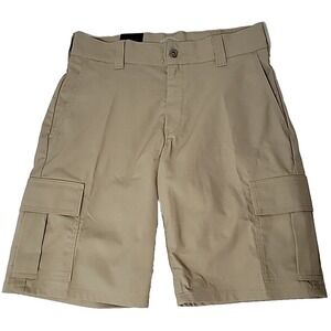 DICKIES Cargo Shorts Mens 31 Khaki Pleated Utility‎ Pockets Workwear Gorpcore